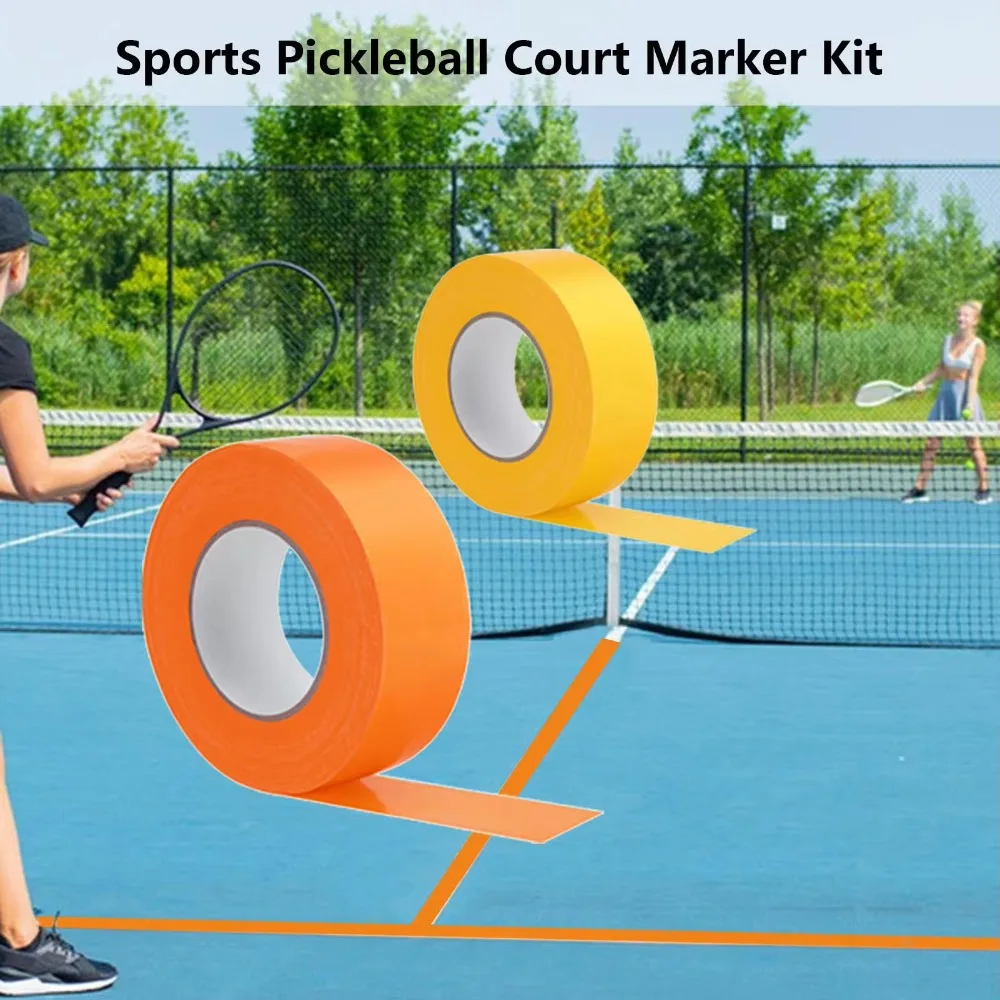 20M Pickleball Court Marking Tape Self-Adhesive Weather Resistant Tennis Court Tape Multifunctional Strong Stickiness