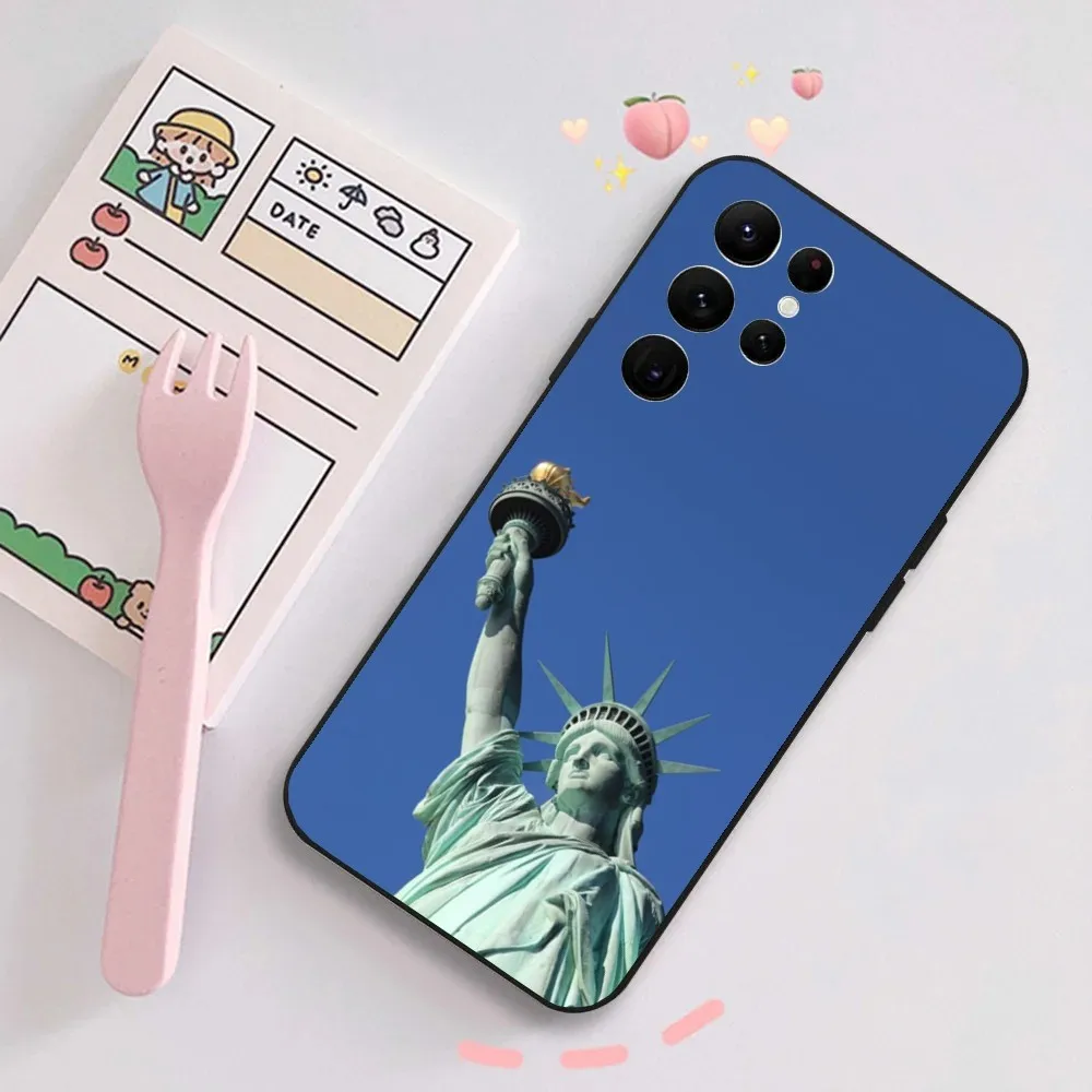 Statue of Liberty New York Phone Case For Samsung Galaxy A20,A21s,A22,A31,A32,A52,A53,A72,73,A80,A91Soft Black Cover