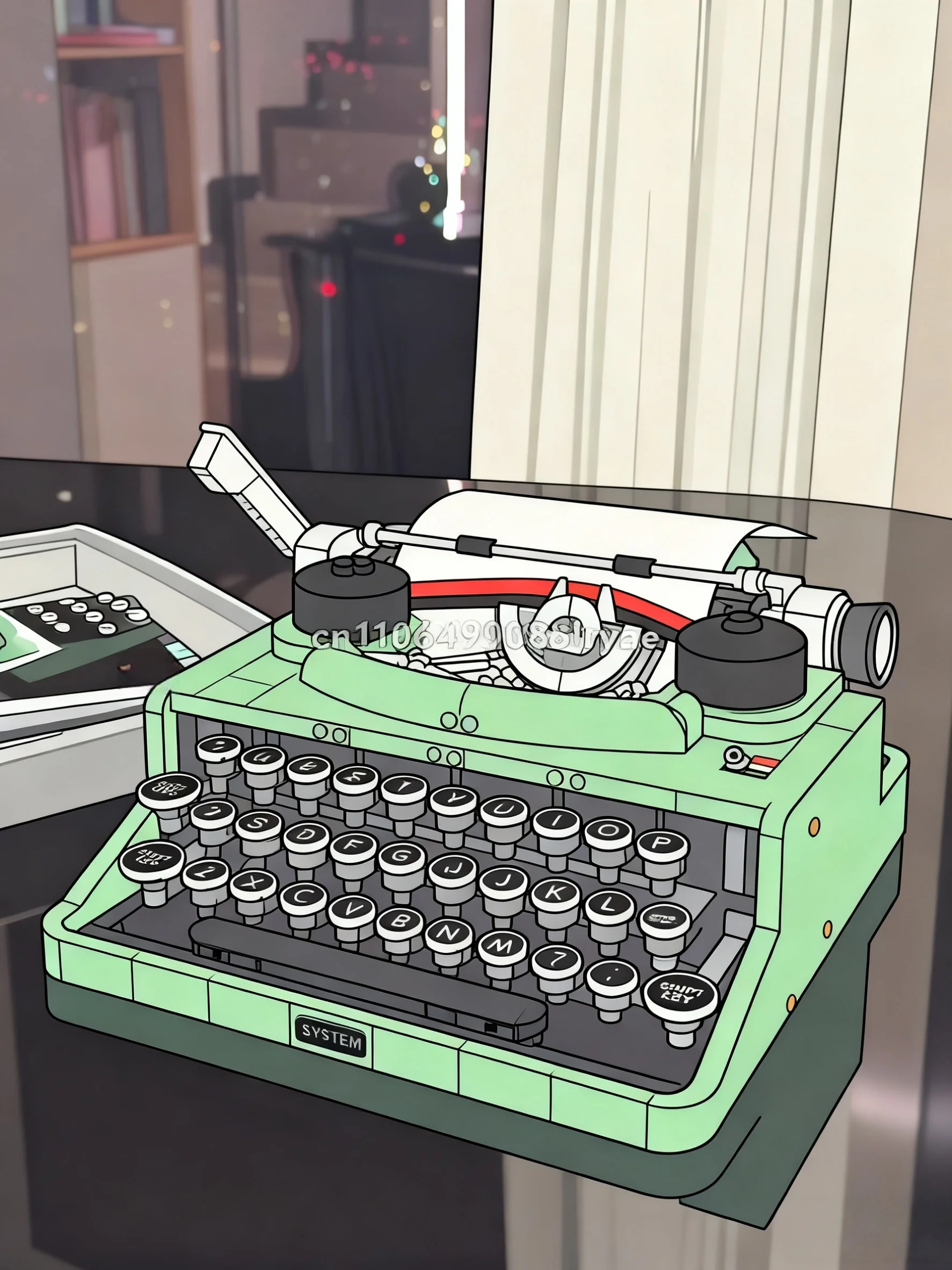 Machine à écrire rétro classique du siècle, assemblage MOC difficile pour adultes, modèle de jouet, cadeau pour enfants et garçons, 2079 pièces