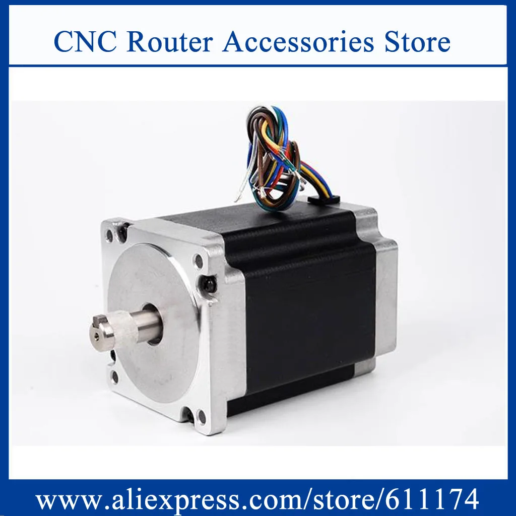 Motor Deslizante Híbrido de Fases Eixo do Motor 14 mm Nema34 8.5n. m 4.2a Fios Principais Fl86sth118a22-lc