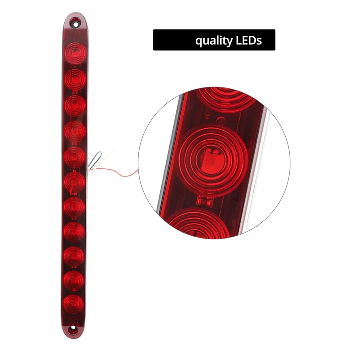 

AA98 2 Pack LED Red Trailer Brake Tail Light - 11 LEDs, for 12V Boats Trucks Trailers