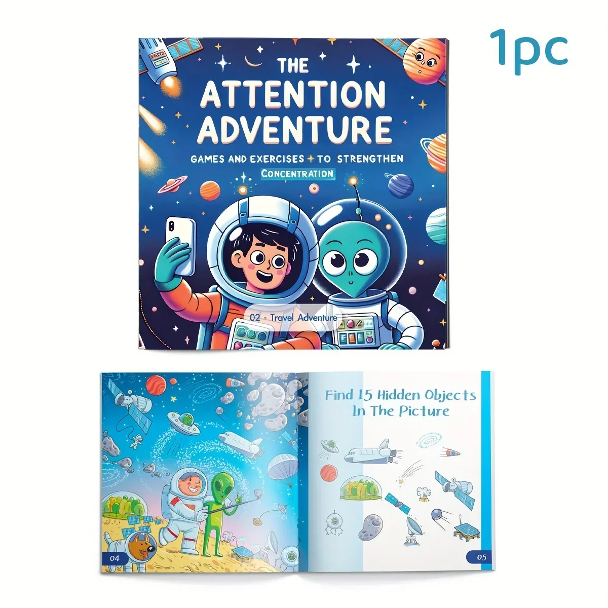 Kids Focus Training Book Travel Adventure Theme Children Concentration Activity Book Educational Learning Gift