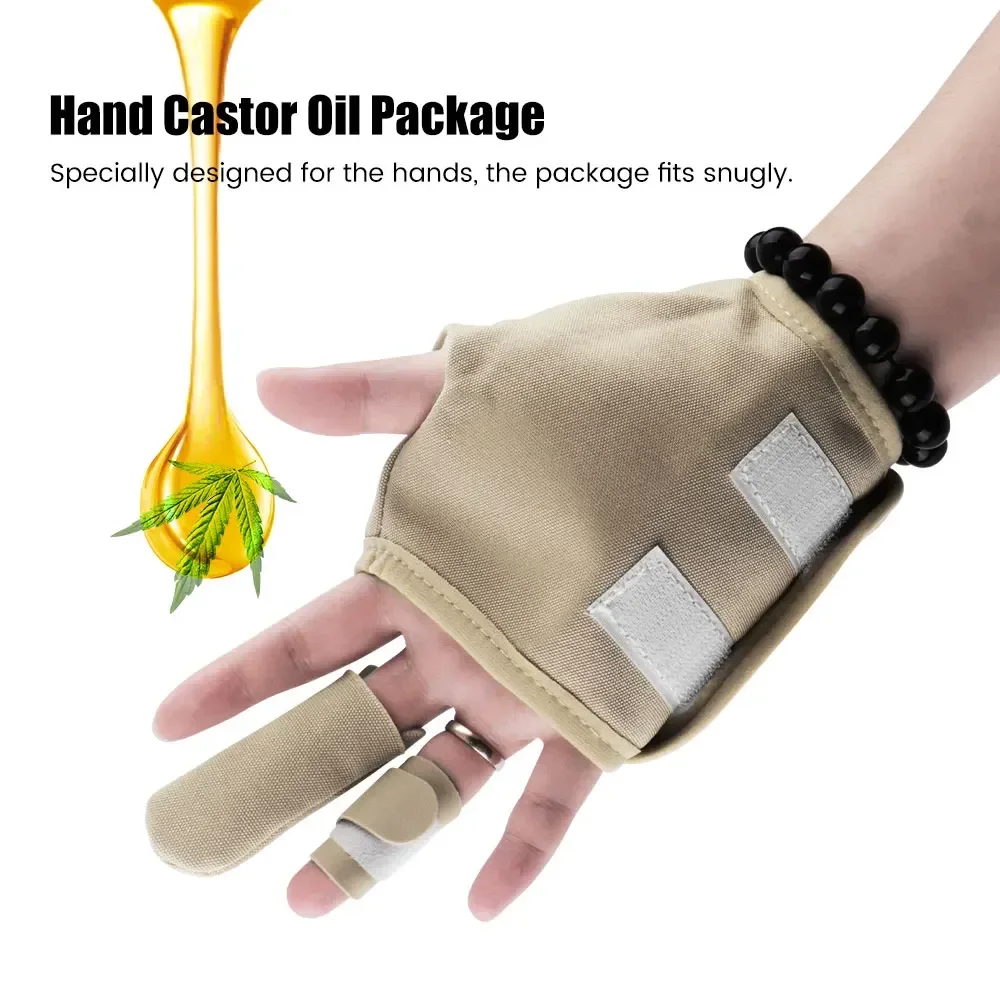 Castor Oil Pack Wrap for Wrist Finger Organic Castor Oil Pack Reusable Castor Oil Wrap Tingling Finger Arthritis Finger Cracking