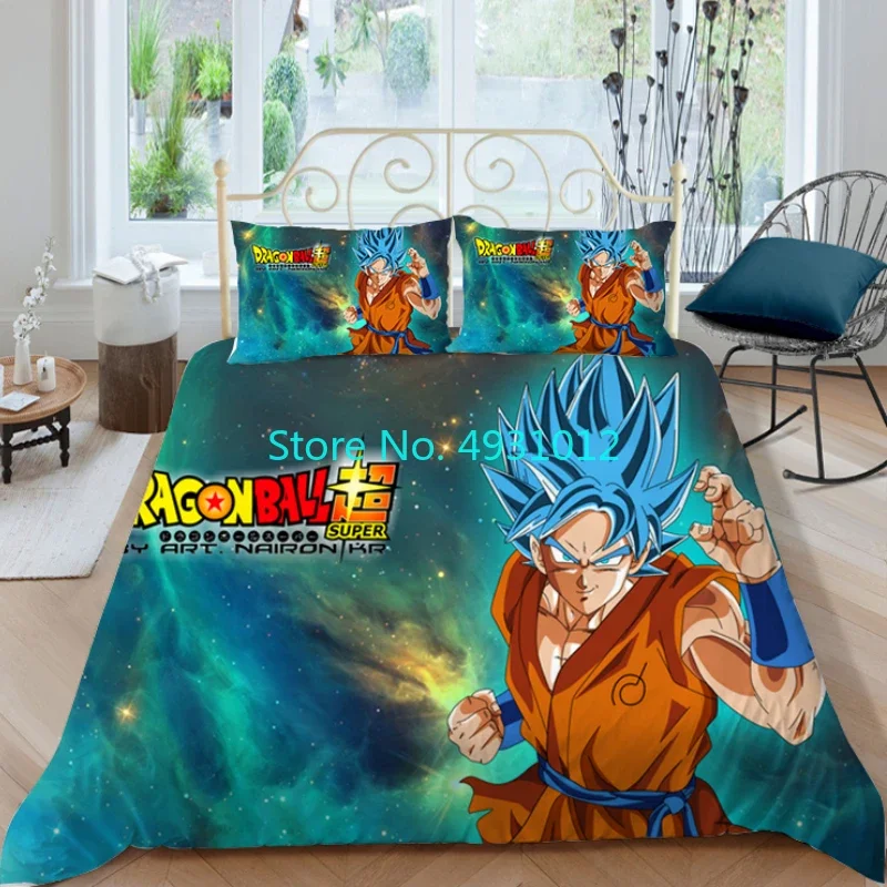 Anime Japanese Dragon Ball Boys Child Bedding Set Pillowcase Decor Bedclothes 3D Print Kids Boy Girl Quilt Duvet Cover Gift