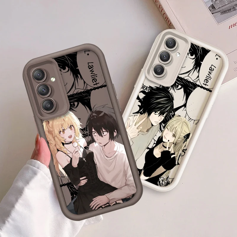 D-Death N-Note Anime Cool For Samsung A73 A71 A54 A53 A52 A51 A33 A32 A21S A14 A13 A12 A03 A04 A05 5G Eye Ladder Cover