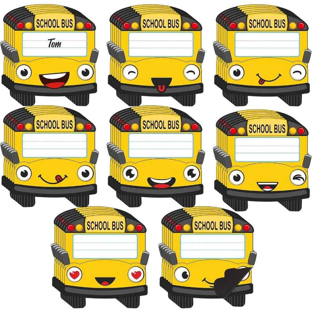 

48 Cute Magnetic Labels, Easy to Wipe Clean, Ideal for Student Name Tags, Locker Labels, Classroom Desks & Blackboards