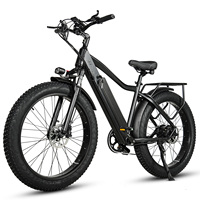 [ Ship Form EU ] CMACEWHEEL J26 Electric Bike Adults 26 Inch Fat Tire E-Bike 48V/17Ah E Mountain Bike, Range 50-80km,7 Speed