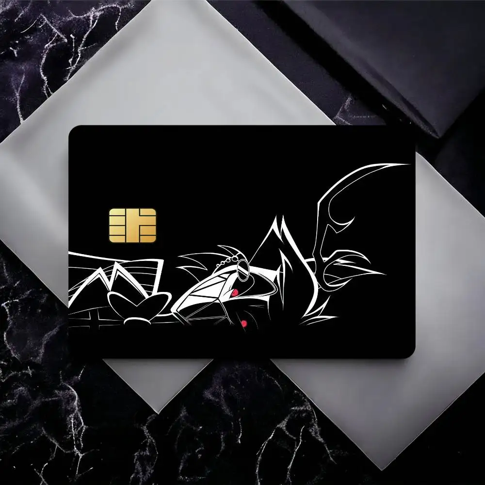 Cartoon H-Hazbin Hotel Alastor Film Skin Card Sticker For Bank Bus Metro Credit Debit Card Waterproof