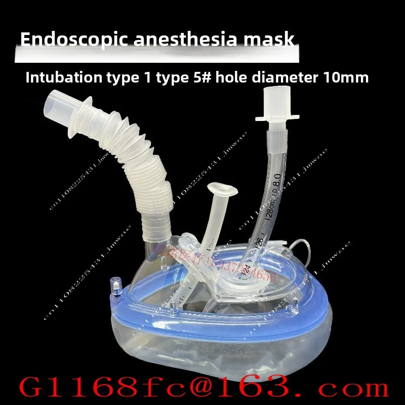 Face Mask with Fiber Support for Inspection, Perforated Intubation Respiratory Mask