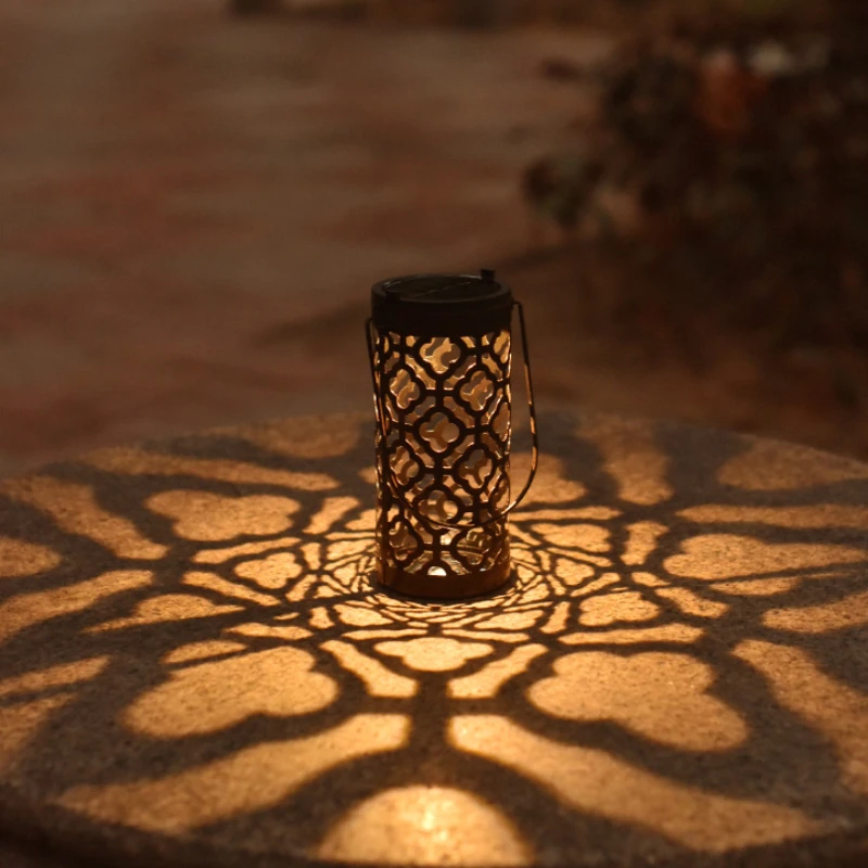 

2Pcs Solar Lawn Lights Waterproof Outside Villa Courtyard Lamp Room Exposed Floor Hollowed Out Garden Landscape Outdoor Lighting