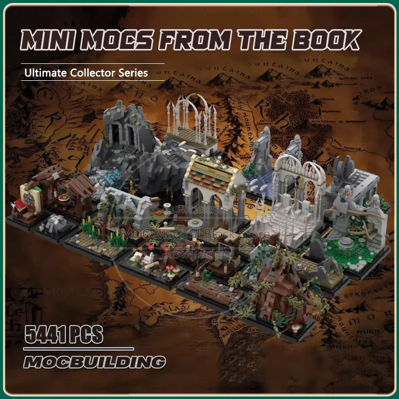 Movie Scence Moc Mini Mocs From The Book Building Blocks 22 Sets Technology Bricks DIY Assembly Model Collection Toys Xmas Gifts