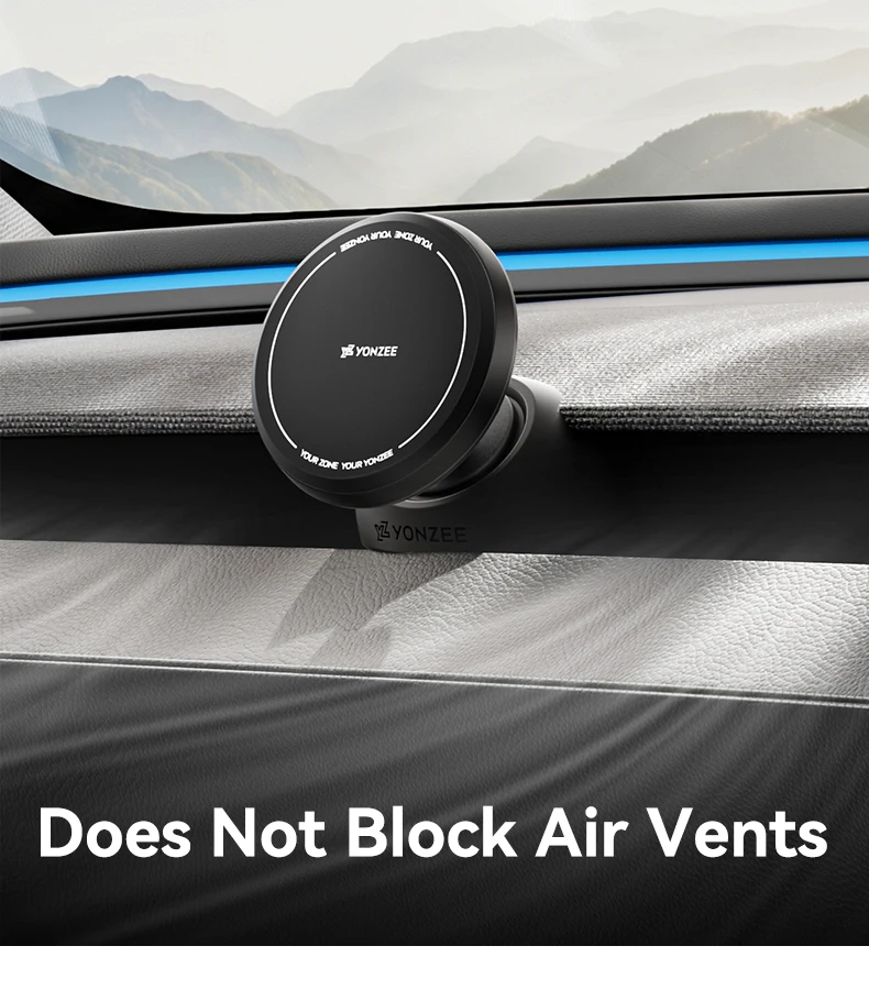 YZ für Tesla Model Y YL Model 3 Highland Juniper N52, starke magnetische Handyhalterung für Links- und Rechtslenker, Anti-Shake-Lüftungsschlitz-Halterung, Autohalterung für alle Handys, iPhone 17, 16, 15, Auto-Ständer – Navigationszubehör, Magsafe – Detail 4