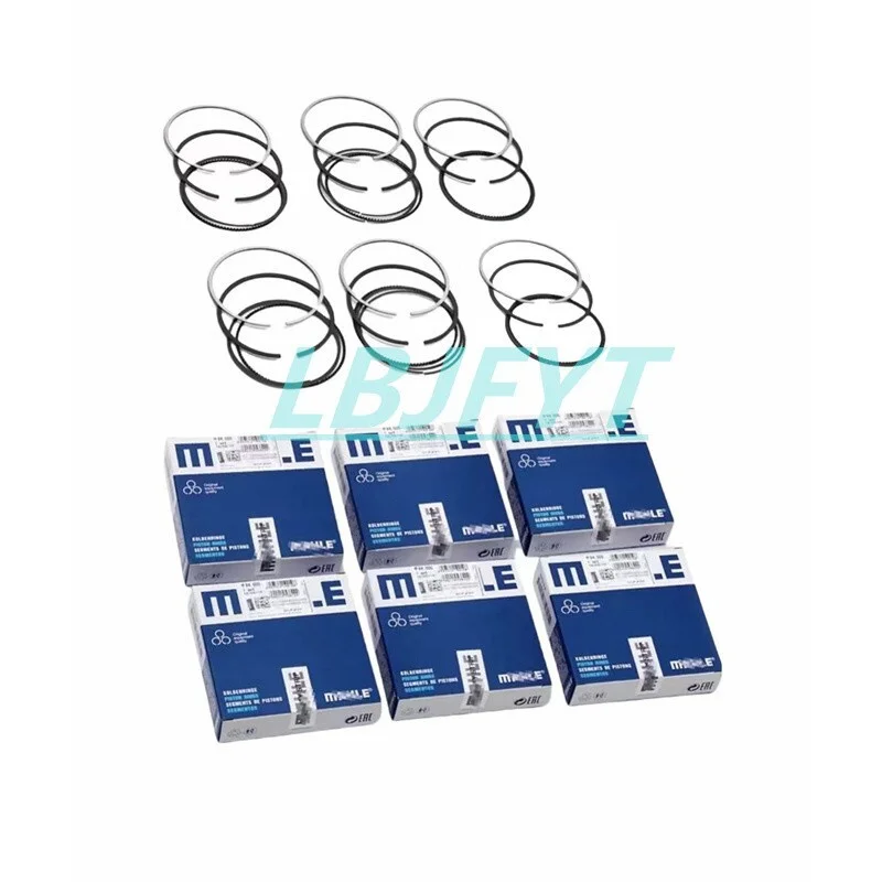 6×Piston Rings for BMW 325i 330i 525i 530i 730i X5 X6 M54 B25 B30 E46 E39 84mm 11257506252 11257511697