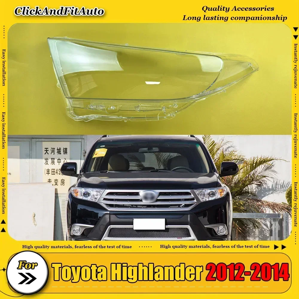 

For Toyota Highlander 2012-2014 Car Accessories Transparent Lampshade Headlamp Cover Lamp Shade Headlight Shell Lens Plexiglass