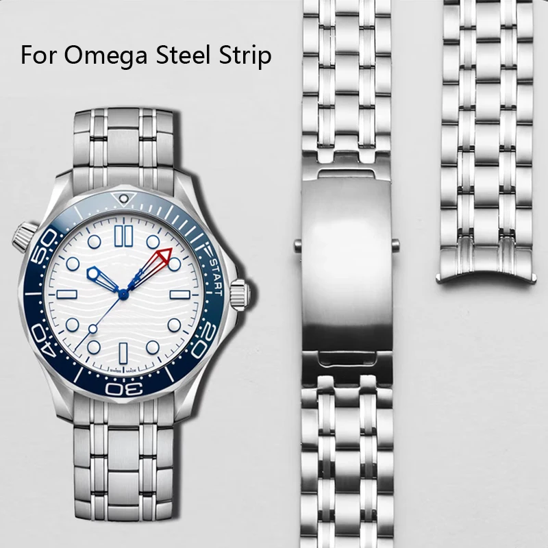

Браслет для часов Omega SEAMASTER 300 600 PLANET OCEAN, ремешок из цельной нержавеющей стали, аксессуары для часов, мужской ремешок-цепочка для часов