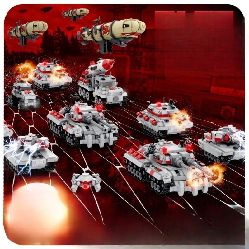 

Конструктор MOC: Танк «Красный Апокалипсис» (Советская коллекция) — Модель времен Второй мировой войны. Игровые кирпичики, игрушки, подарки, коллекционные предметы.