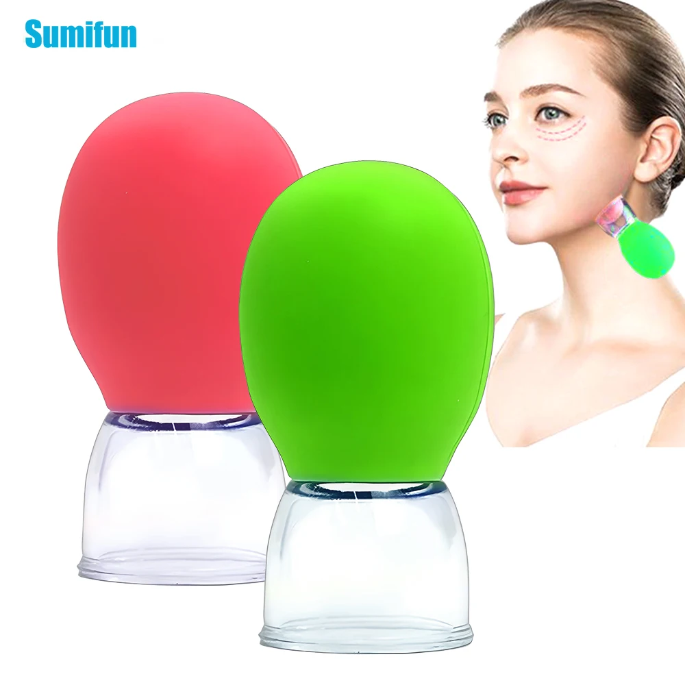 1Pcs Natural Silicone Cupping Massage Cup For Body Facial Neck Eye Massage Vacuum Tank Body Facial Care Anti-aging Beauty Tool