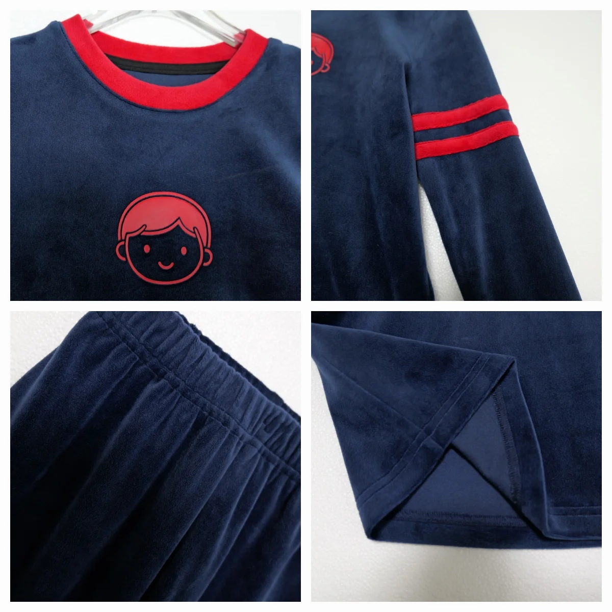 2026 Mali's AW Kinder Weicher Velours Pyjama-Set für Mädchen und Jungen, Hauskleidung, Kinderbekleidung, Baby-Schlafanzug mit Gesichtsdruck – Detail 13