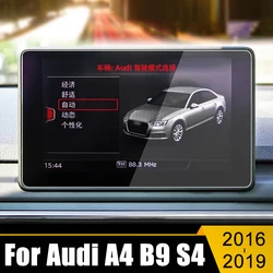 아우디 A4 B9 S4 2016-2019 용 강화 유리, 자동차 내비게이션, 대시 보드 모니터, 화면 보호기, 터치 디스플레이, 스크린 필름 스티커