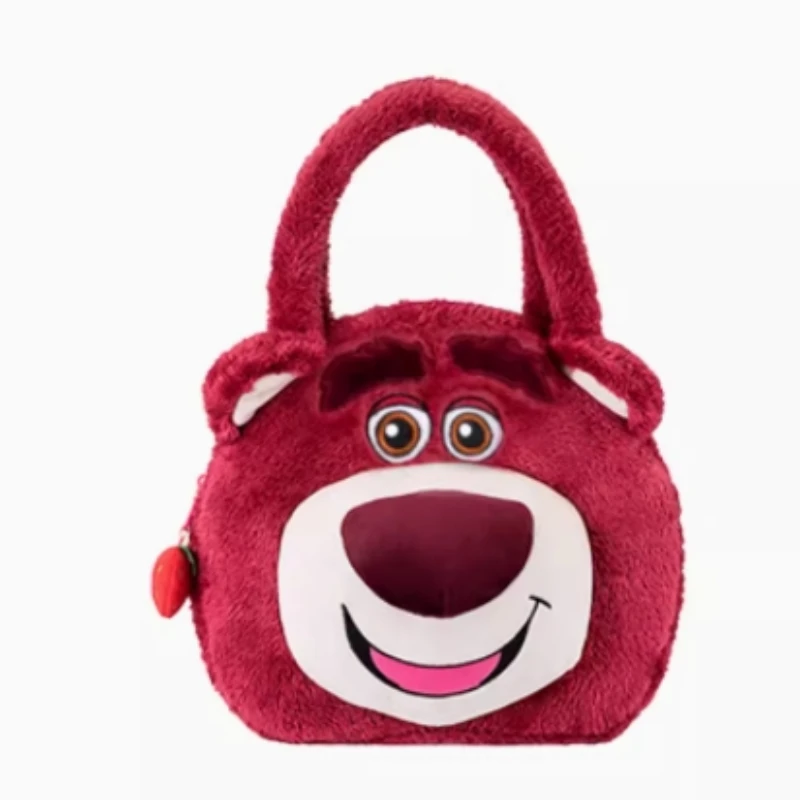 MINISO Cartoon Animation Toy Story Series Cute Lotso Cute Face Plush Crossbody Shoulder Bag Large Capacity Backpack Girl Gifts