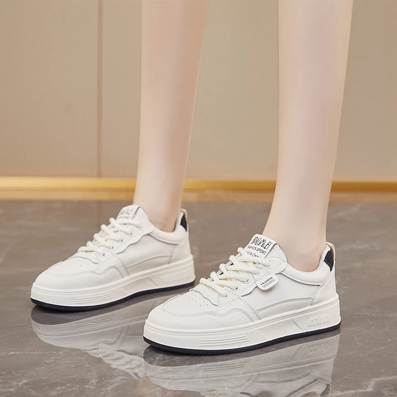 2024 Autumn New Fashion Women's Sports Shoes Fashion Versatile Flat Shoes Women's Casual Thick Soled Women's Vulcanized Shoes