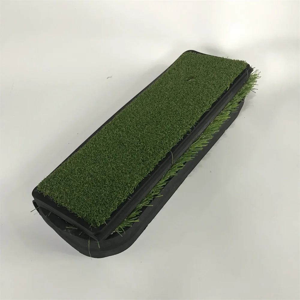 Golf Mat Foldable 3-in-1 Golf Hitting Mats Practice with Ball Tray Rubber Base