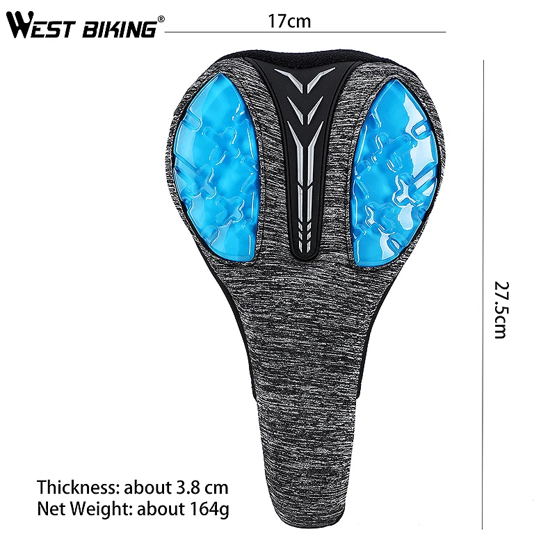 WEST BIKING Bike Seat Cushion Cover Liquid Gel 3D Sponge Breathable Nonslip Wide Straps for MTB Road Bicycle Saddle Pads Support - view 3