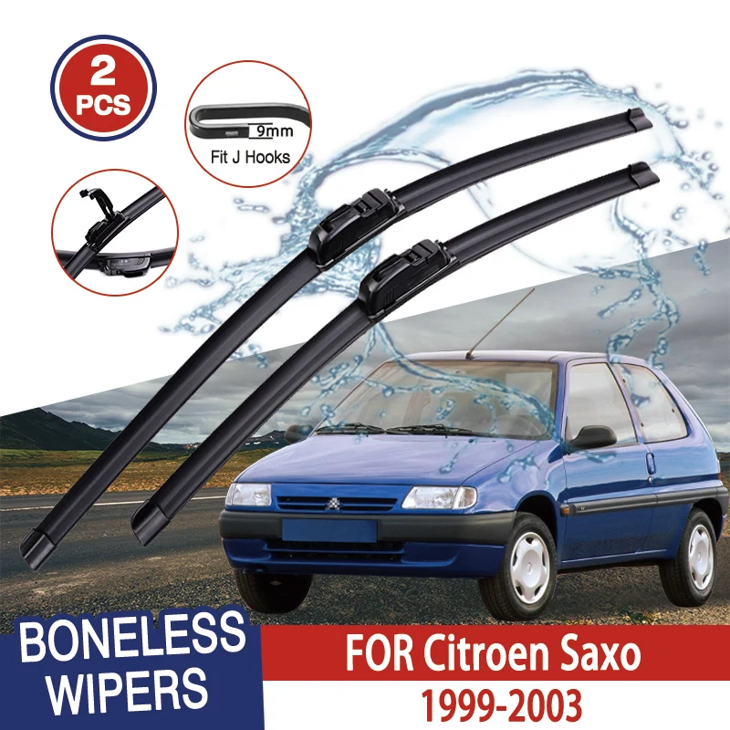 For Citroen Saxo  1999-2003 Car Windshield Wiper U-type Soft Rubber Frameless Bracketless Car Wipers 20\