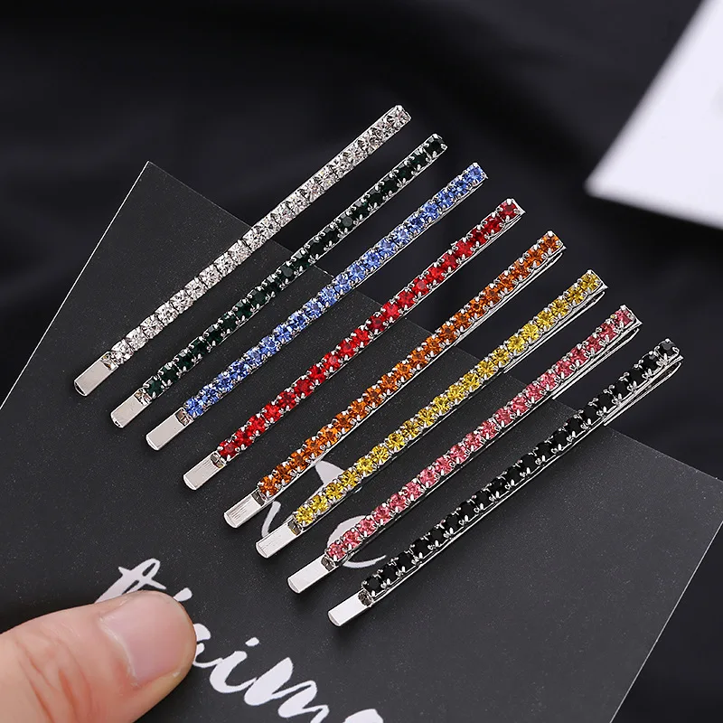 

2 Pcs Cute Simple Rhinestone Hairpins Women Girls Kid Hair Clips Pin Barrettes Accessories Hairgrips Headdress Headwear Ornament
