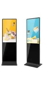 65 Inch 4K Digital Signage Kiosk Indoor Floor Standing Commercial Monitor Advertising Display LCD Totem with HDMI Input