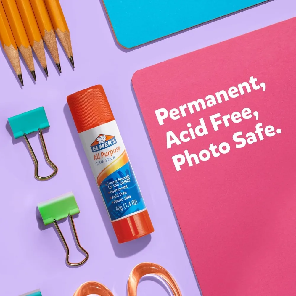 أعواد غراء قابلة للغسل خالية من الأحماض، 30 قطعة للحرف اليدوية والمشروعات المدرسية ولوحات الرؤية