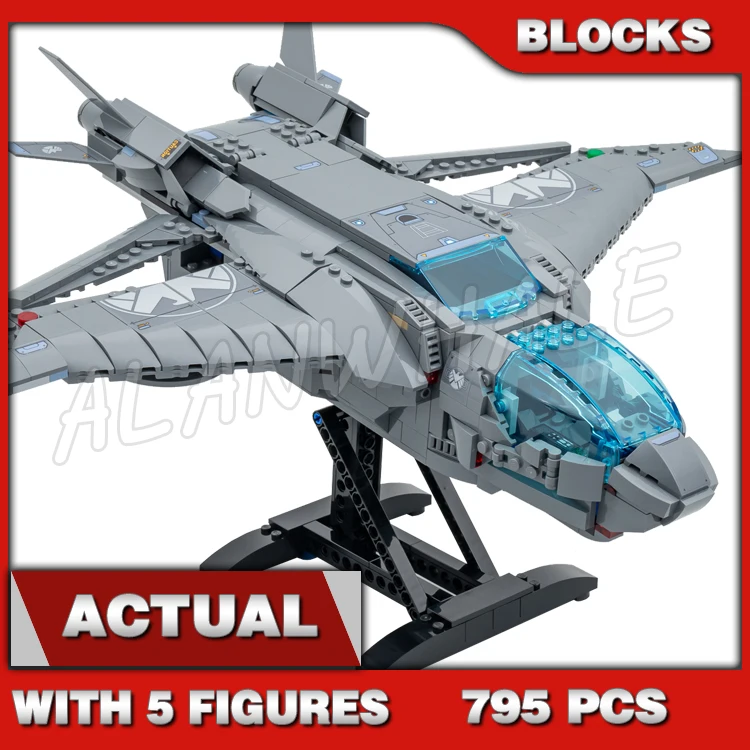 

795pcs Super Fighter Revengers Spaceship Jet Adjustable Wings Undercarriage 90011 Building Blocks Toys Compatible With Model