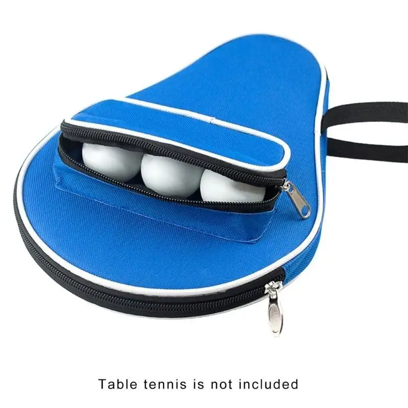 

652F Table Tennis Paddle Case for Indoor Outdoor Use with Small Pocket Carrying Case with Holder Strap