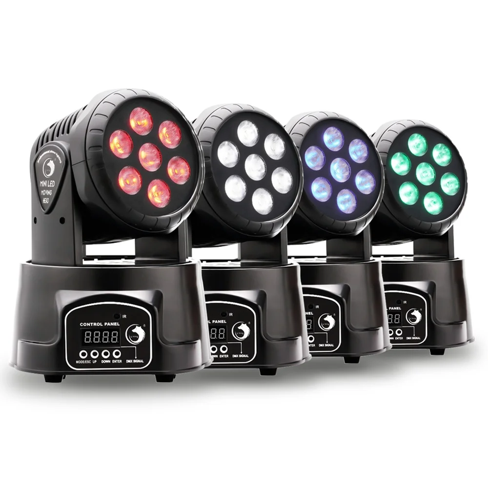 U`King one-stop shop RGBW DJ Disco Lighting Effect LED Shaking Heads Stage Light one-stop shop Moving Head Lights