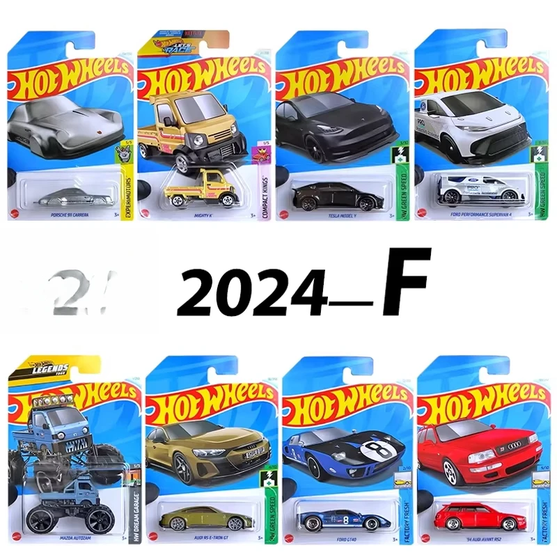 2024 F Case Hot Wheels coche 1:64 juguetes para niños Diecast Audi Avant Camino Trouble Decker Plymouth Barracuda vehículo modelo regalo de cumpleaños