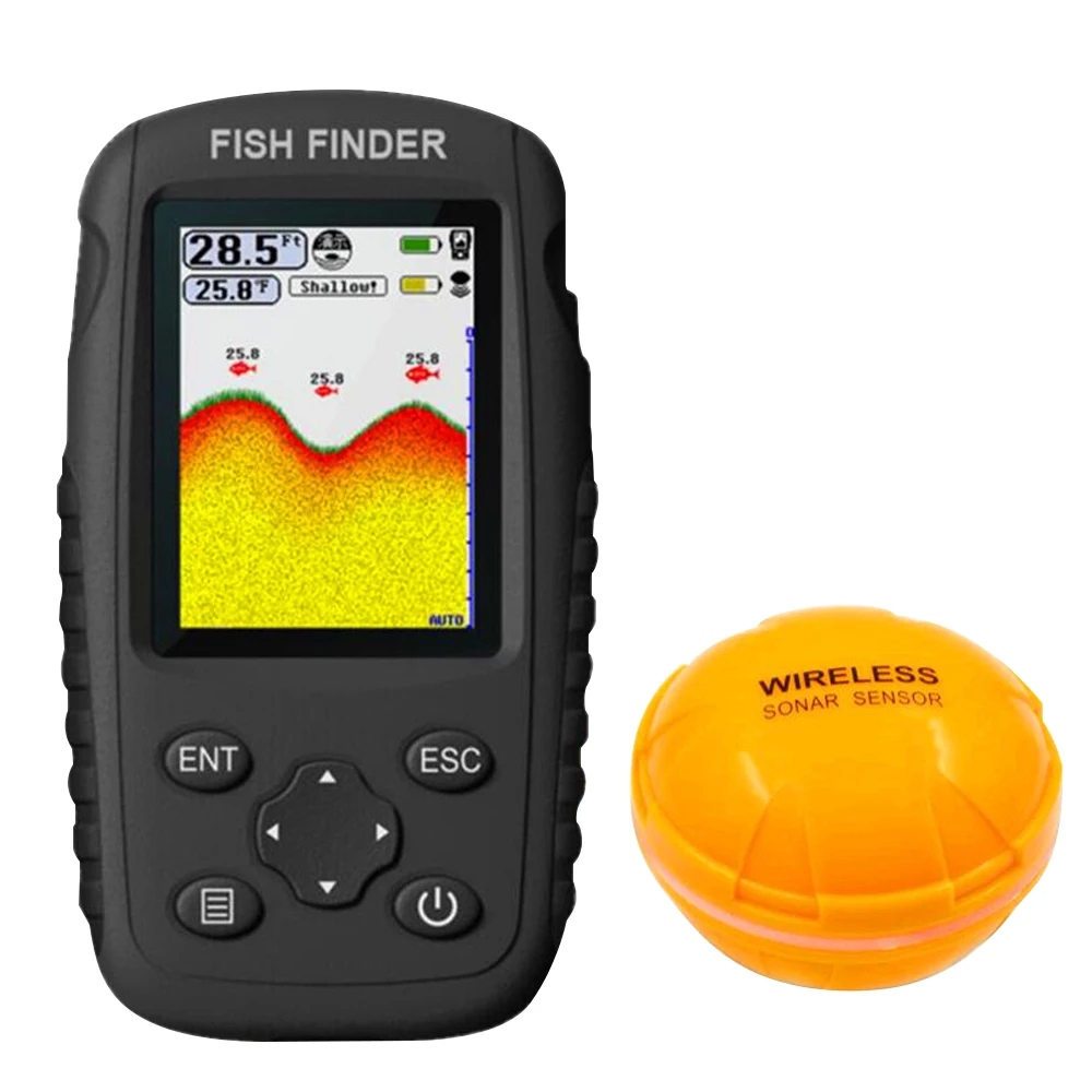 

Portable Rechargeable Handheld Fish Finder Wireless Sonar Sensor Depth Locator