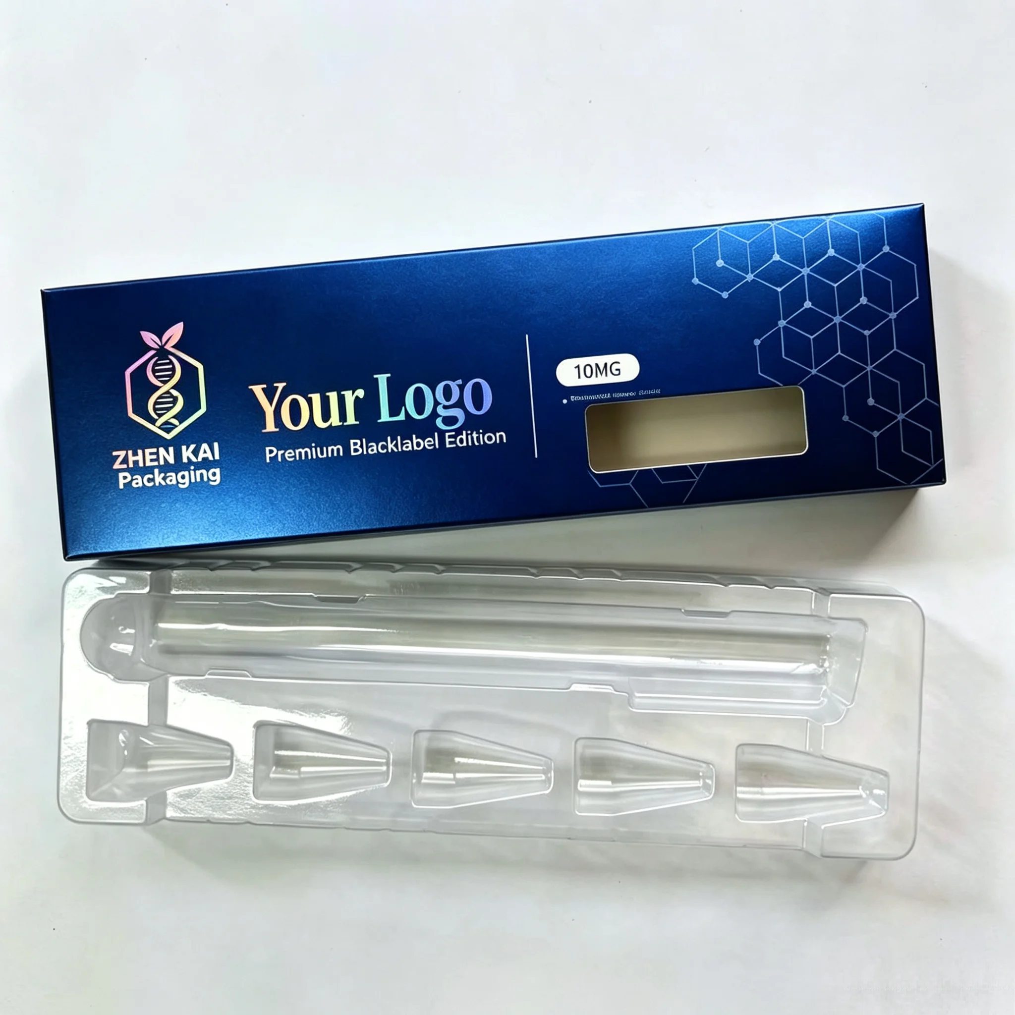 3ml Peptide Pen Custom Self‑Adhesive Stickers,Holographic Anti‑Counterfeit Roll Labels With Custom Logo