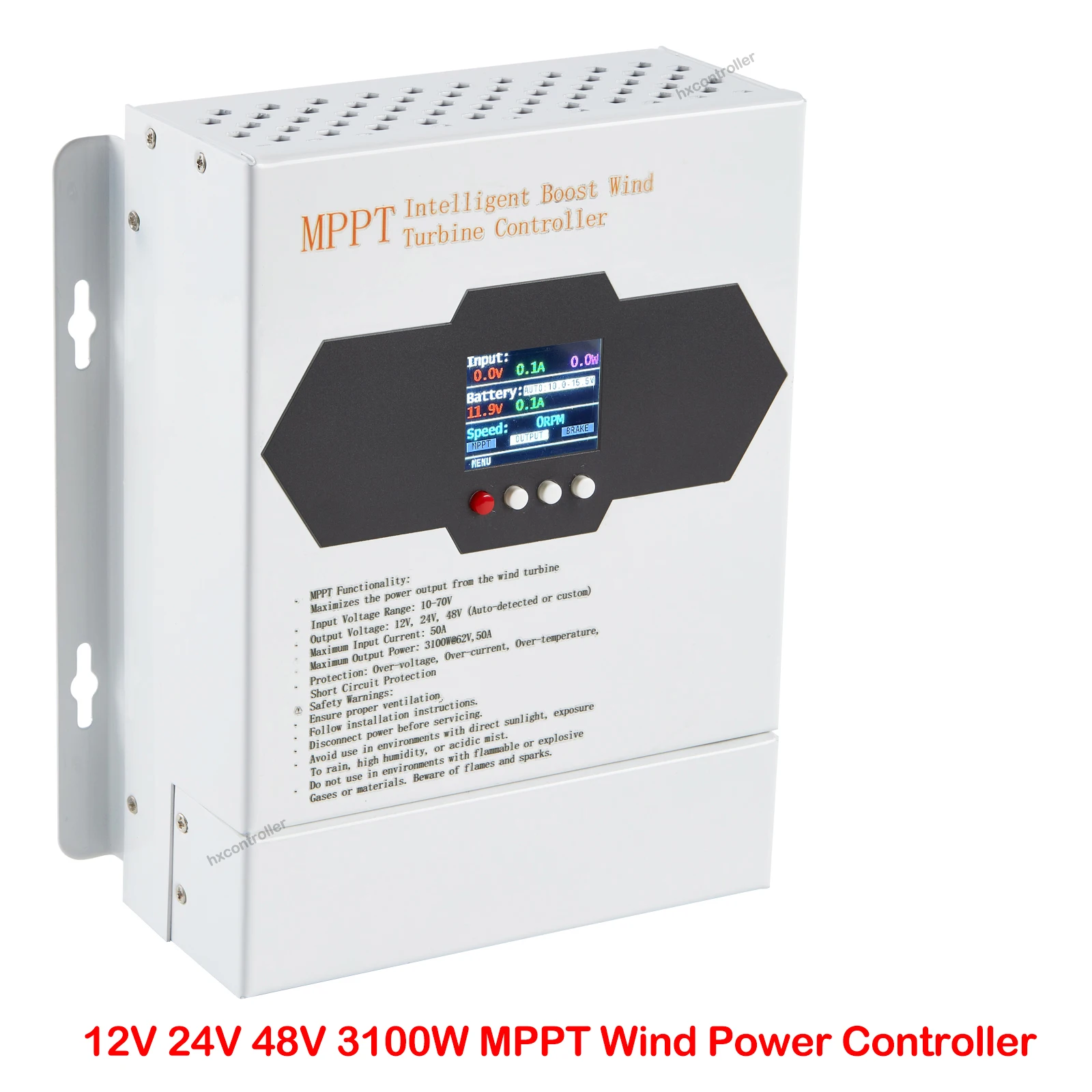 MPPT Controller 3100W 1550W 775W Wind Turbine Charge Controller Water Proof Regulator For Wind Generator 12V 24V 48V Switch 50A