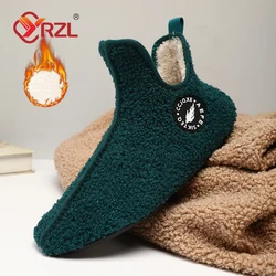 Yrzl 2024 mulheres chinelo sapatos masculinos neve mulher apartamentos sapato manter quente senhoras macio de pelúcia algodão mocassim mujer sapatos de inverno