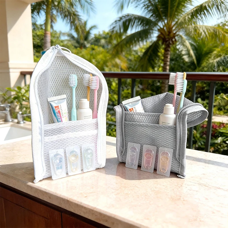 EVA Mesh Kosmetiktasche Reise-Aufbewahrungstasche Make-up-Organizer für Damen Tragbare Kleine und Große Toilettenartikel-Schönheitstasche