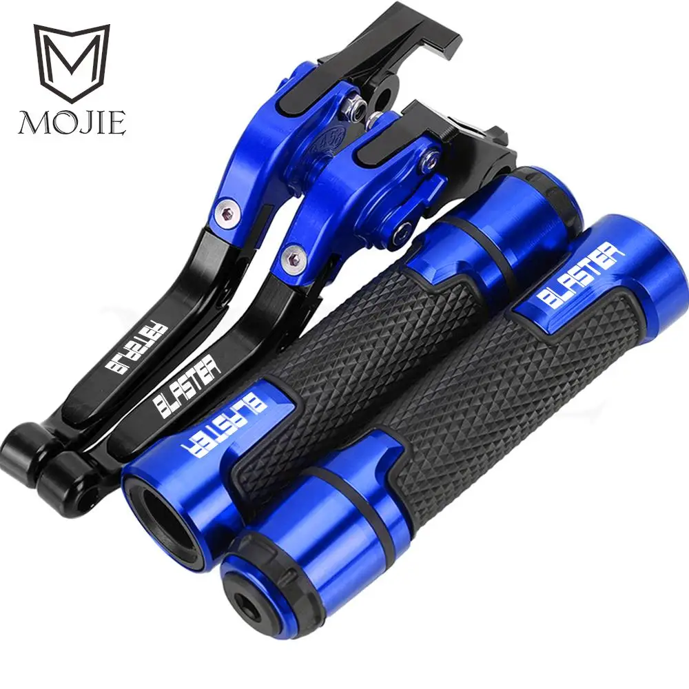 Motorcycle CNC Aluminum Adjustable Extendable Brake Clutch Levers Handlebar Hand Grips Ends FOR YAMAHA Blaster YFS200 2005-2006