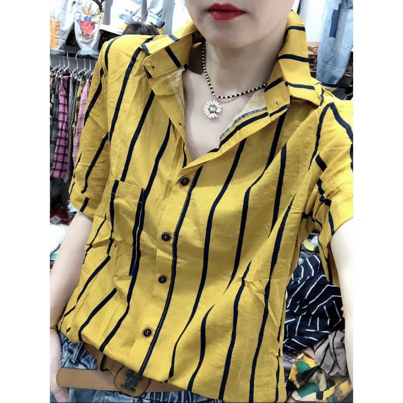 European Station 2024 Summer New Arrivals Korean Version Women's Clothing Loose Comfortable Casual All-match Short Sleeve Tops