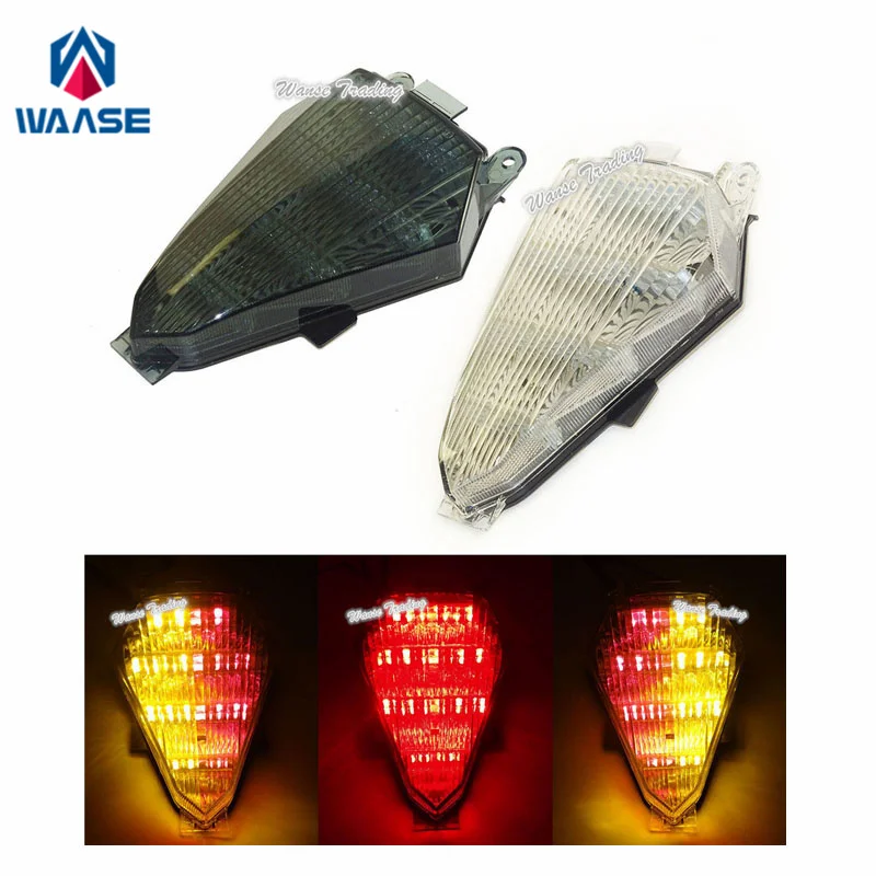 waase For Yamaha YZF R6 RJ15 2008 2009 2010 2011 2012 2013 2014 2015 2016 Tail Light Brake Turn Signals Integrated LED Light