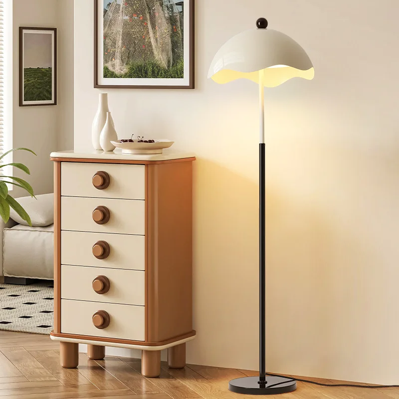 Eggshell Cream Wind Floor Lamp Italy Bauhaus Bedroom Bedhead Living Room Sofa Ornament LED Lighting Study Reading Standard Light