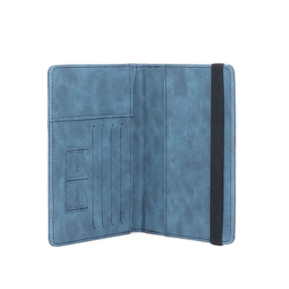 RFID Leather Passport Bag Multi-function Document Package Portable Travel Ultra-thin Passport Holder