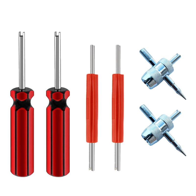 Conjunto de ferramentas de remoção e inserção de núcleo de válvula de pneu de bicicleta e motocicleta automotiva