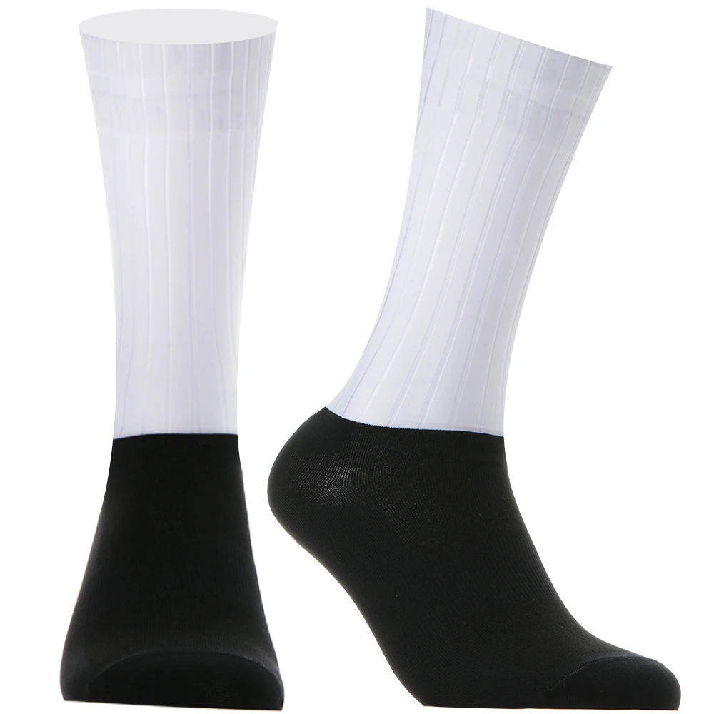 Calcetines antideslizantes de silicona para verano 2024, Calcetines blancos para Ciclismo, Calcetines deportivos para hombre, Calcetines para correr, Calcetines para Ciclismo