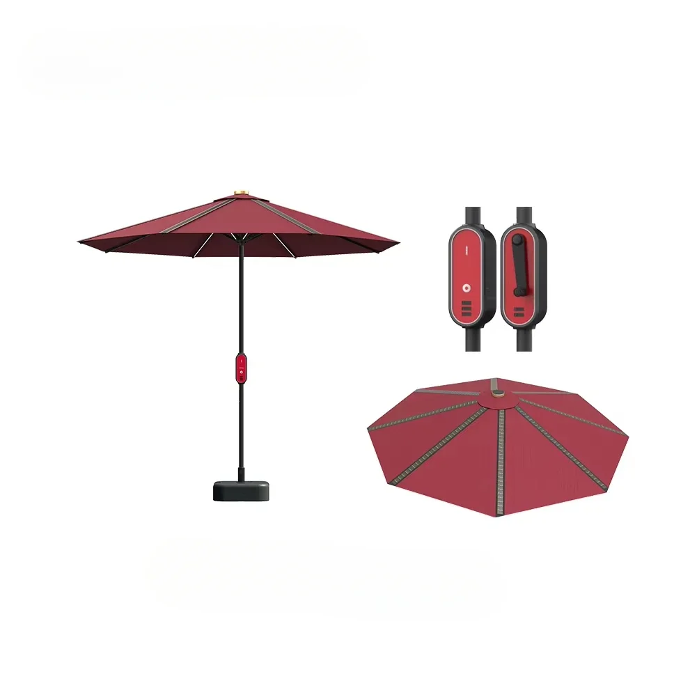 Bluesun solar umbrella outdoor solar power umbrella for home