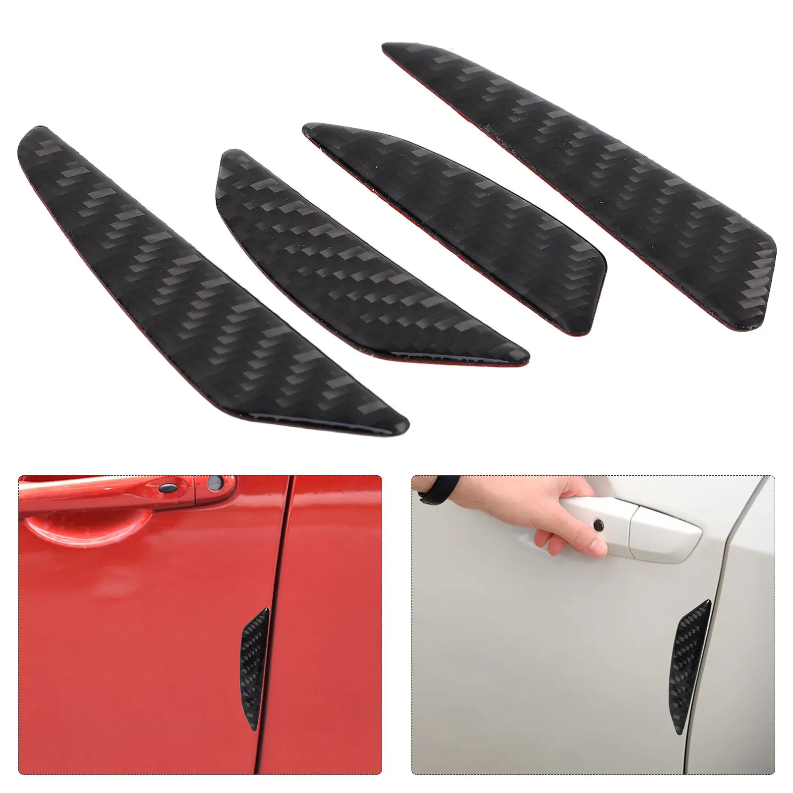 4 Pcs Automotive Door Entry Guard Car Bumper Strips Edge Protector Trim Anti-collision Sealing