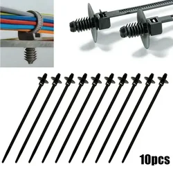10 Stück Tanne Push-In lösbarer Kabelbinder Kabelbinder Wrap Auto Boot Traile Schwarz Nylon Kabelbinder gebündeltes Drahtband